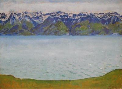 Lake Geneva with Savoy Mountains by Ferdinand Hodler